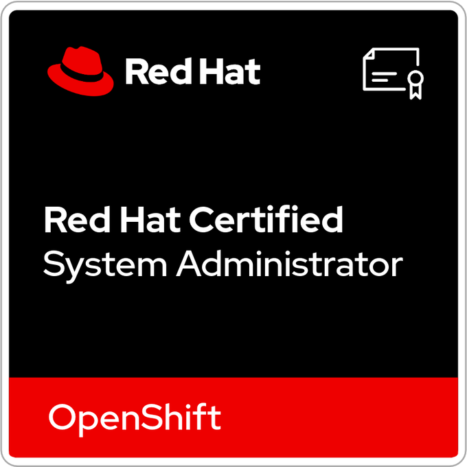 Red Hat OpenShift certification badge